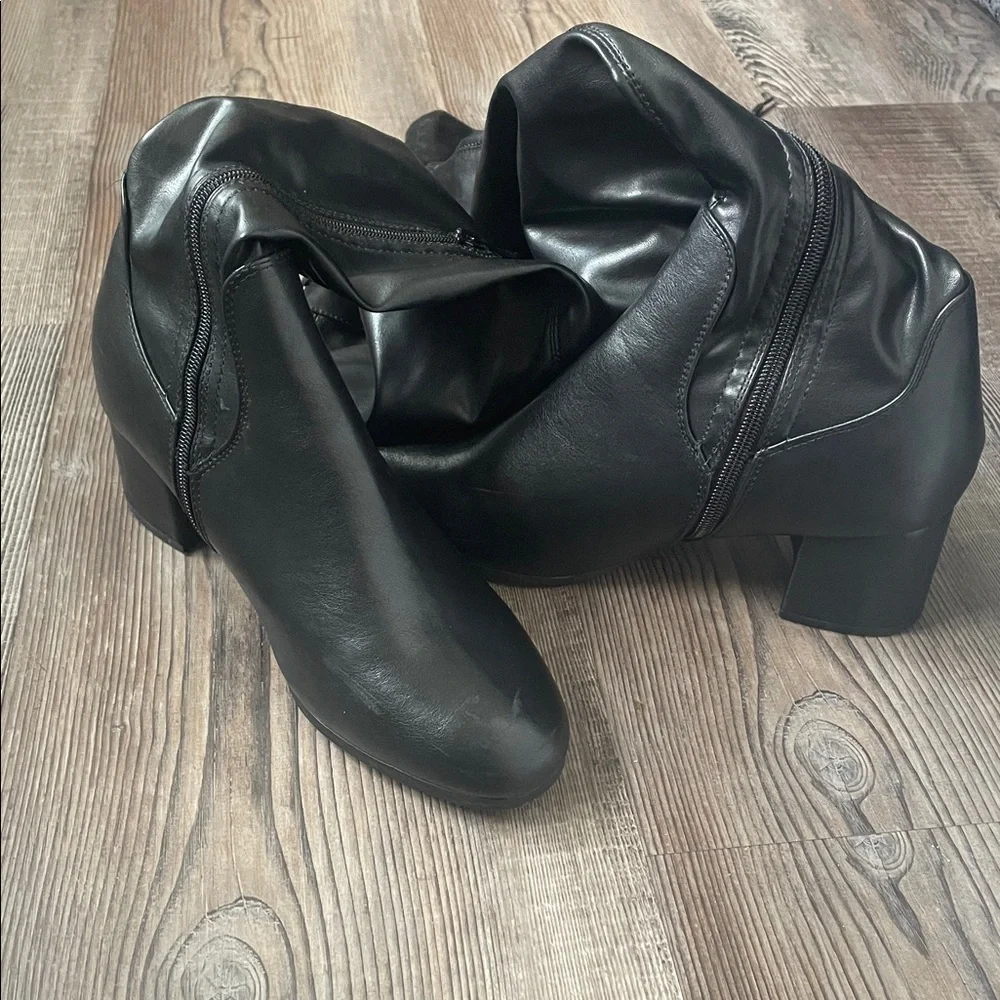 Dream Pairs Black Over-the-Knee Boots with Block Heel